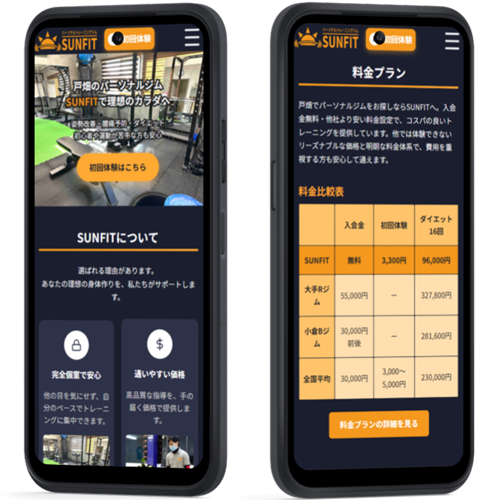 SUNFIT スマホデザイン
